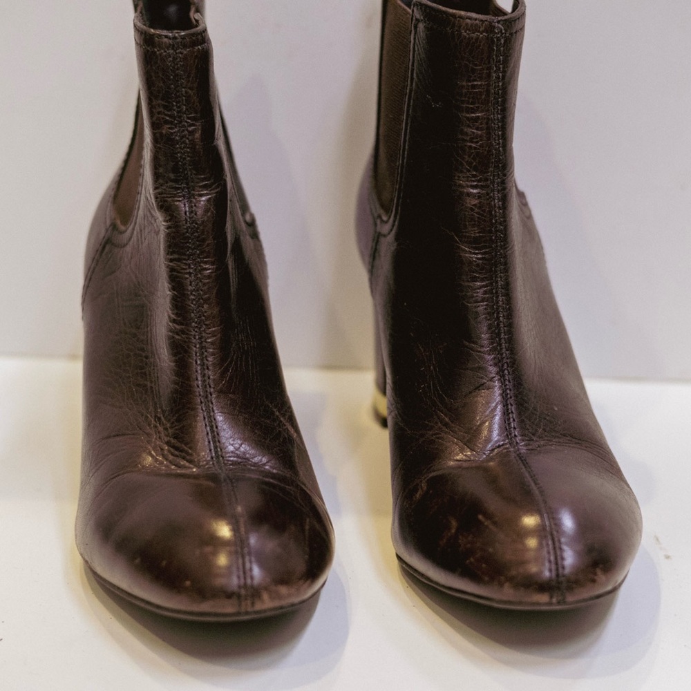 Tory Burch Dark Brown Ankle Boots